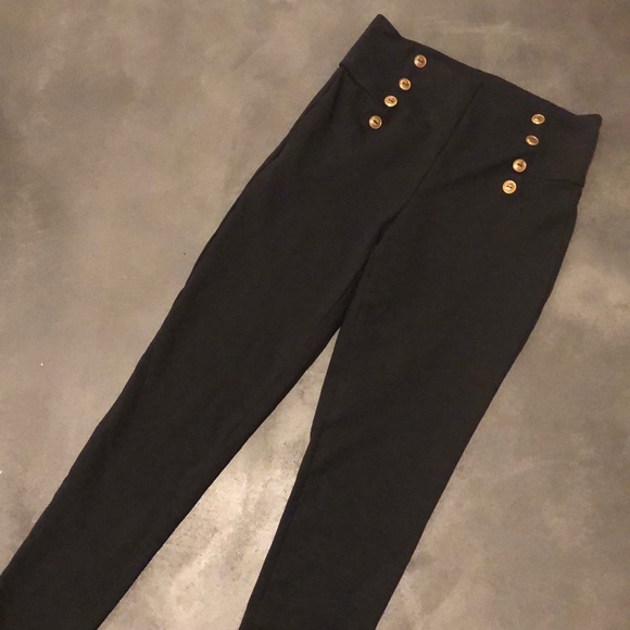 Women’s slim, high-waisted pants - Picture 1 of 2